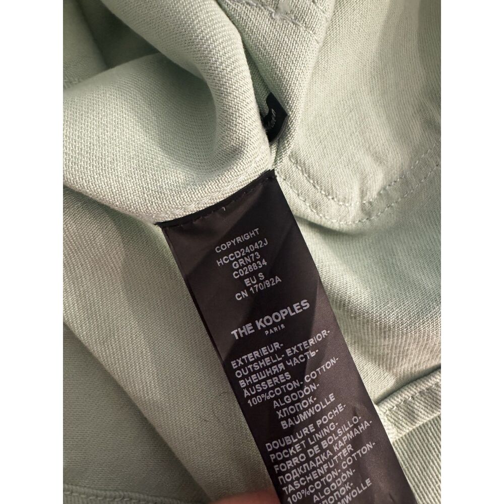 The Kooples Men’s Sage Green Cotton Twill Shirt Jacket Snap Front Size S NWOT